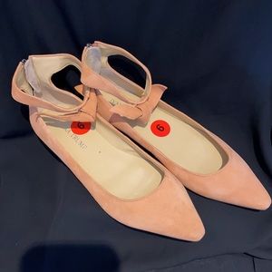 Ivanka Trump Pink Flats With Ankle Strap Womens Size 6 New Without Box